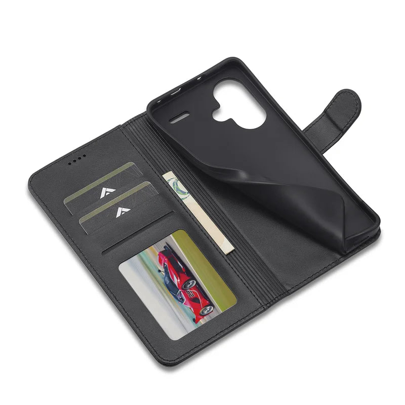 Xiaomi Redmi Note 13 Flip Case – Leather Wallet Cover with Magnetic Card Holder for Note 13/13 Pro/Pro Plus 5G & 4G