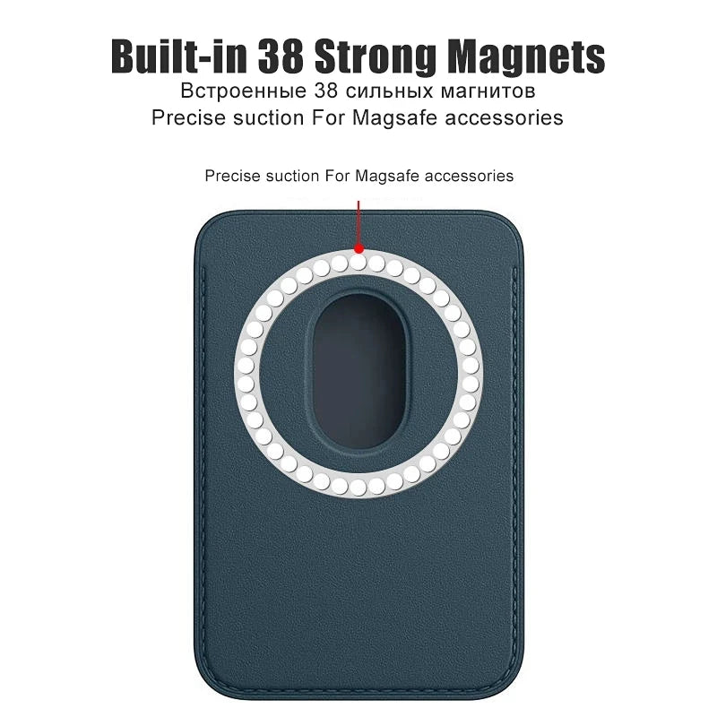 For Magsafe Magnetic Wallet Phone Case For iPhone 14 13 12 Pro Max Leather Card Holder Bag For iPhone 13 mini Cover Accessories