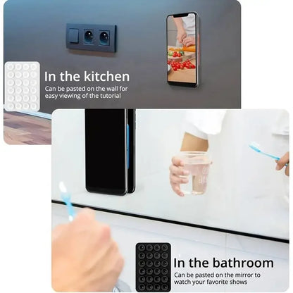 Multifunctional Suction Phone Holder Mat – Anti-Slip Stand & Mount Sticker