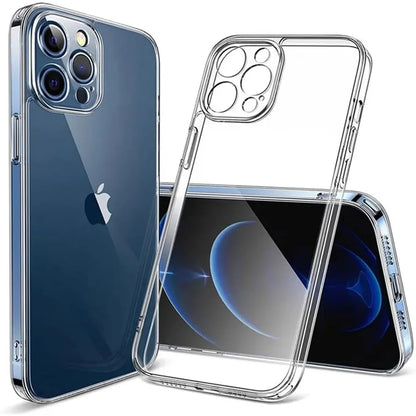 Ultra Thin Clear iPhone Case – Soft TPU Transparent Back Cover for iPhone 11–16 Series, Mini, Plus, Pro, Pro Max