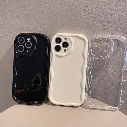 3D Wave Cute Samsung Case – Casual Shockproof Cover for Galaxy S21–S25 Ultra, S24 FE, A25–A56 Series