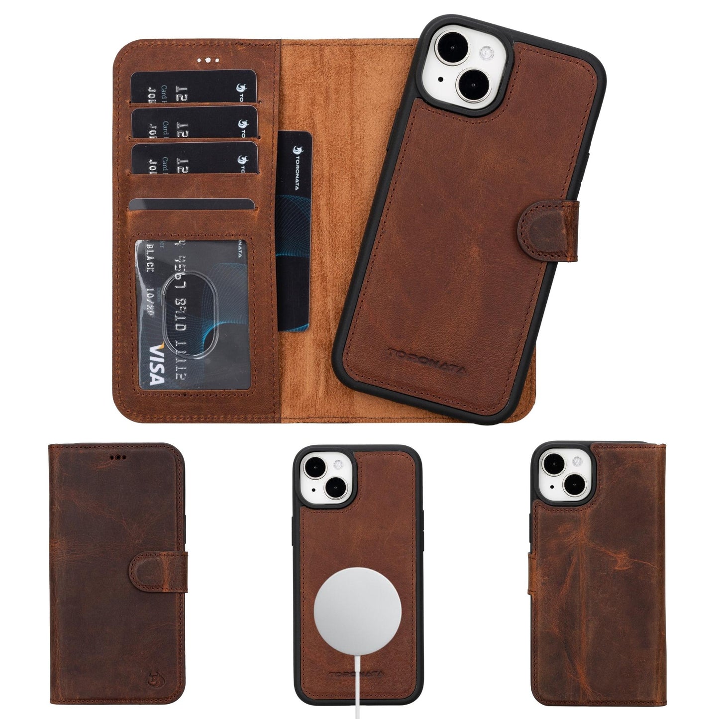 Casper iPhone 14 Series Detachable Leather Wallet Case-9