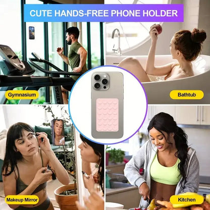 Multifunctional Suction Phone Holder Mat – Anti-Slip Stand & Mount Sticker