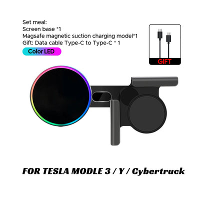 Tesla Model 3/Y Highland 2025 Phone Mount – 15W MagSafe Wireless Charger Holder
