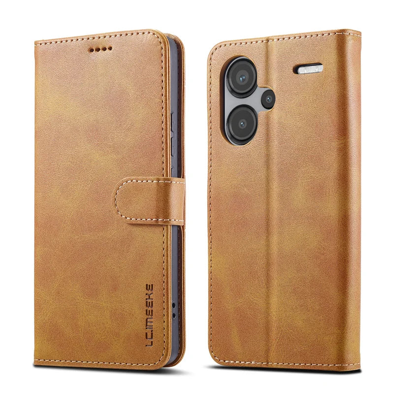 Xiaomi Redmi Note 13 Flip Case – Leather Wallet Cover with Magnetic Card Holder for Note 13/13 Pro/Pro Plus 5G & 4G