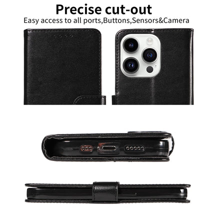 Faux Leather iPhone Wallet Case – Flip Cover with Card Slots for iPhone 11–14 Series, Pro Max, Plus, and Mini