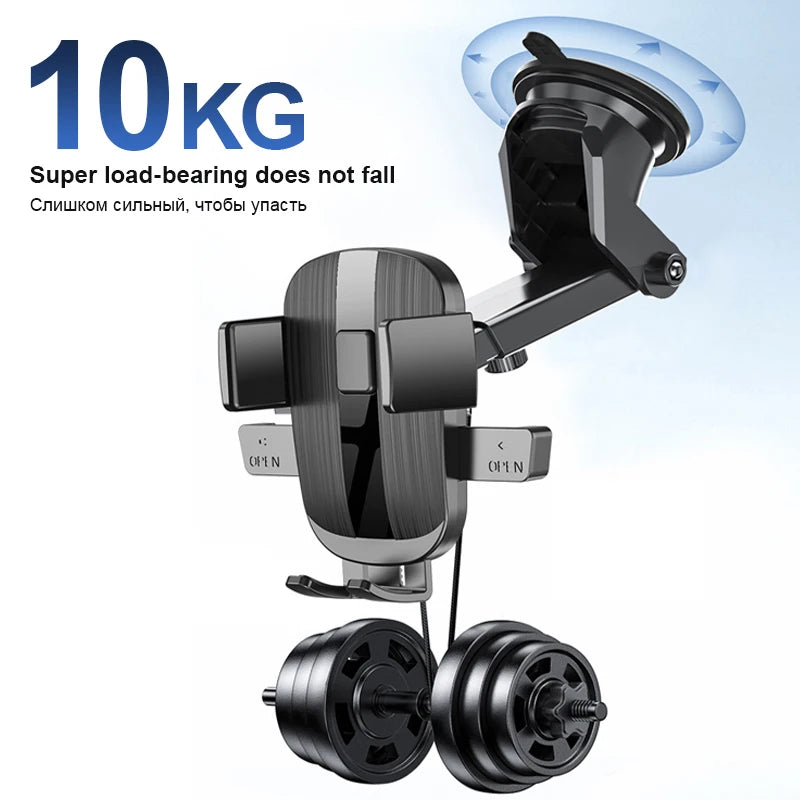 Adjustable Suction Car Phone Holder – Secure Mount for iPhone, Samsung & Huawei