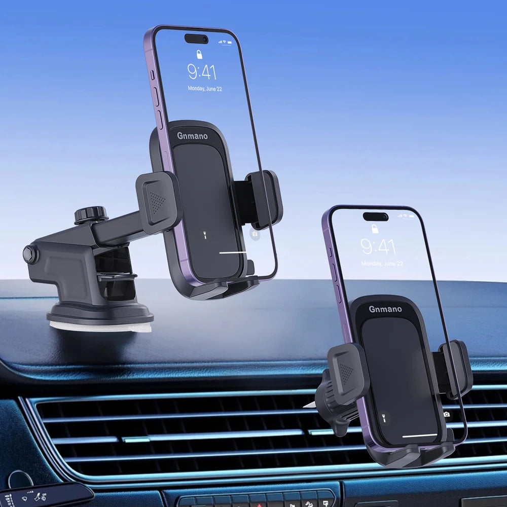Car Phone Holder Stand Mount Powerful Suction for Dashboard Windshield Air Vent Accessories Automobile for IPhone 16 Smartphone