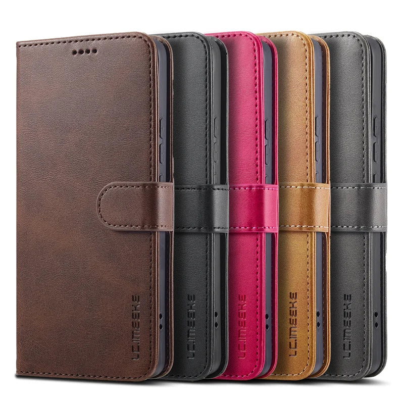 Xiaomi Redmi Note 13 Flip Case – Leather Wallet Cover with Magnetic Card Holder for Note 13/13 Pro/Pro Plus 5G & 4G