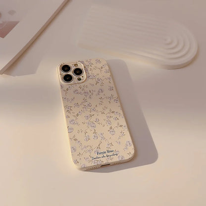 🌸Vintage Floral iPhone Case🌺 – Cute Rose Shockproof Cover for iPhone 11–16, Pro Max & Plus, Stylish and Durable