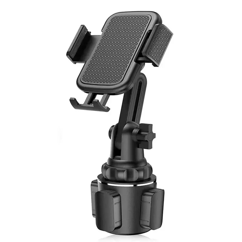 Car Cup Holder Phone Mount – 360° Adjustable Stand with Drink Holder for iPhone & Android