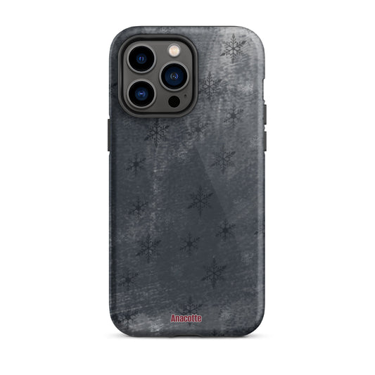 iPhone 14, 13, 12, 11 Christmas Theme iPhone Cases Snow Black Anacotte-0